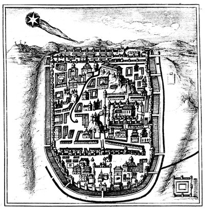 Comète de 66 après J.-C. Halley sur Jérusalem, 1666 - Unbekannt