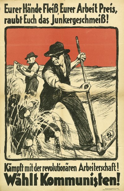 Affiche électorale communiste KPD, vers 1931 - Unbekannt