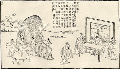 Confucius visitant la cour, 19e siècle - Unbekannt
