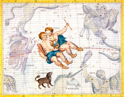 Constellations des Gémeaux et du Petit Chien, 1729 - Unbekannt