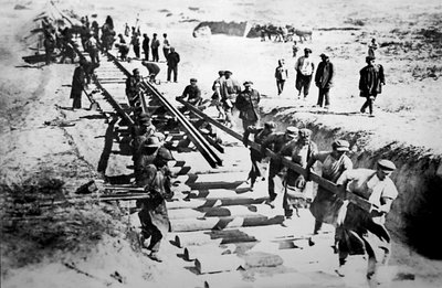 Travaux de construction sur le chemin de fer transsibérien, URSS, 1929 - Unbekannt