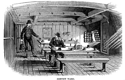 Salle des condamnés à bord du ponton-prison Warrior à Woolwich, Londres, 1848 - Unbekannt