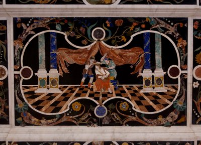 Corbarelli, église Sainte-Corona, travail de marqueterie en pierre - Unbekannt