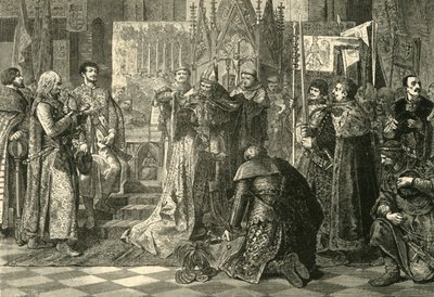 Couronnement à Cracovie de Louis Ier de Hongrie comme roi de Pologne, 1370, 1890 - Unbekannt