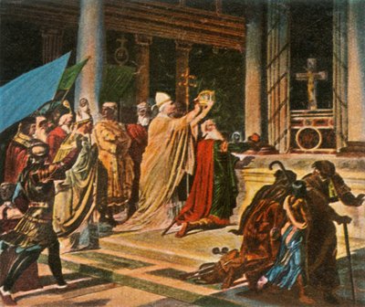 Couronnement de Charlemagne à Rome, jour de Noël, 800 après J.-C., 1936 - Unbekannt