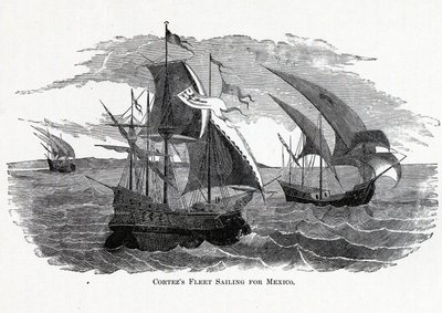 La flotte de Cortez en route pour le Mexique, 1882 - Unbekannt