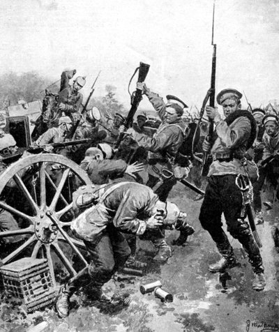 Attaque cosaque sur les troupes allemandes, Prusse orientale, Première Guerre mondiale - Unbekannt