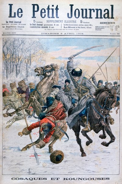Cosaques combattant les Mandchous, Guerre russo-japonaise, 1904 - Unbekannt
