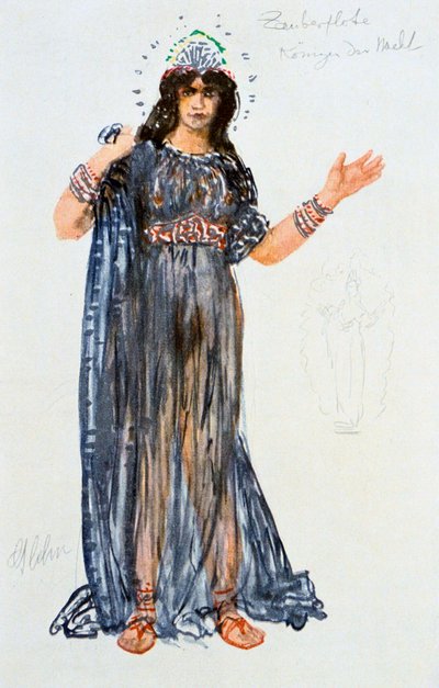 Conception de costume pour la Reine de la Nuit, 1913 - Unbekannt