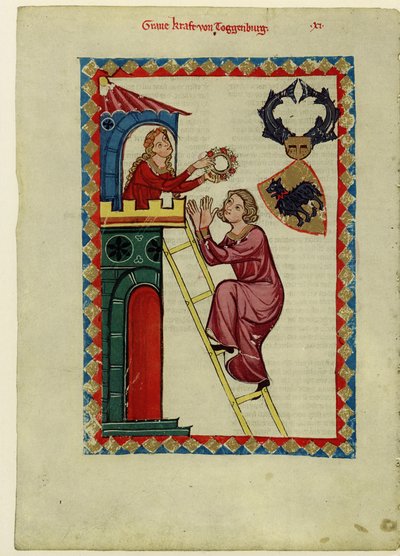 Comte Kraft III de Toggenburg du Codex Manesse, entre 1305 et 1340 - Unbekannt