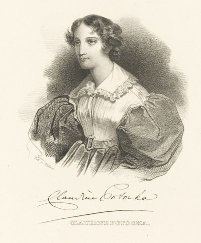 Comtesse Klaudyna Claudine Potocka, née Dzialynska 1801-1836, vers 1830 - Unbekannt