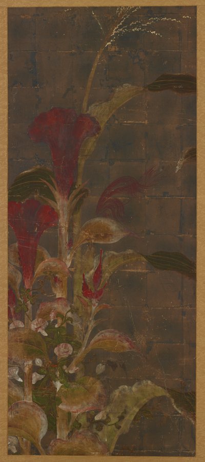 Coqs, maïs et gloires du matin, période Momoyama, 1568-1615 - Unbekannt