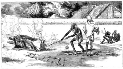 Crémation à Calcutta, Inde, 1882 - Unbekannt