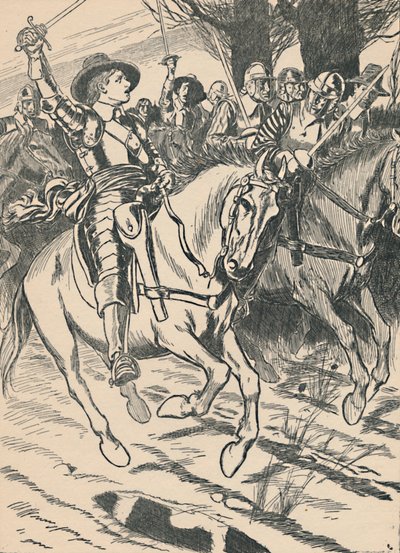 Cromwell mène ses Ironsides à la bataille, vers 1907 - Unbekannt