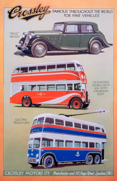 Publicité pour Crossley Motors, 1937 - Unbekannt