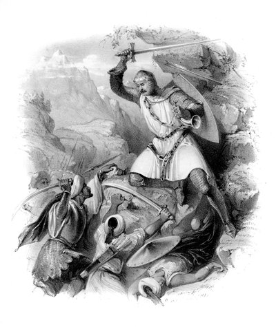 Croisé en bataille, 19ème siècle - Unbekannt