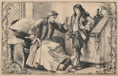 Crusoe conseillé par son père, vers 1870 - Unbekannt