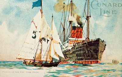 Cunard Line - Prise en charge du pilote de New York, vers 1904 - Unbekannt