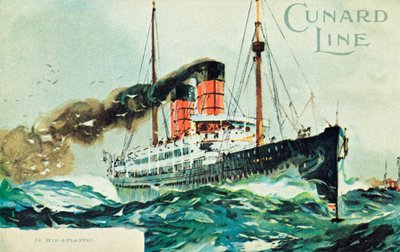 Ligne Cunard, en plein Atlantique, vers 1900 - Unbekannt