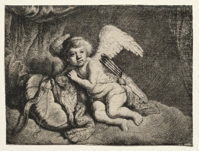 Cupidon se reposant, XVIIe siècle - Unbekannt