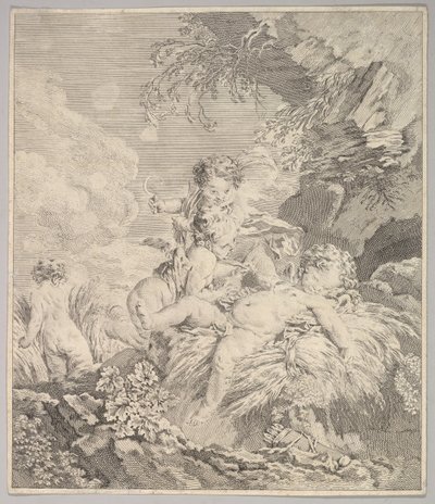 Cupidons se chatouillant, 18ème siècle - Unbekannt