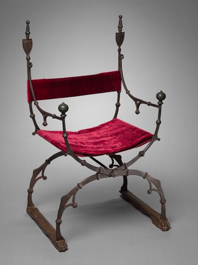 Chaise pliante curule, vers 1450-1500 - Unbekannt