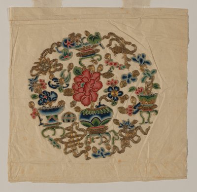Motif découpé en broderie, Chine, dynastie Qing 1644-1911 - Unbekannt