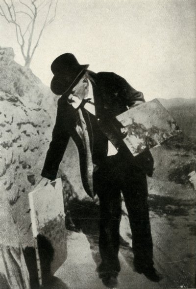 Cézanne avec peinture et palette, c1900 - Unbekannt
