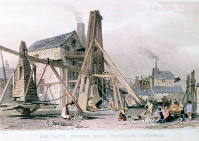 Mine de cuivre de Dalcoath, Camborne, Cornouailles, vers 1830 - Unbekannt