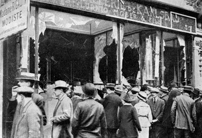 Boutique de bijoutier autrichien endommagée, Paris, Première Guerre mondiale, 1914 - Unbekannt