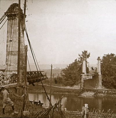 Pont endommagé, Dormans, nord de la France, vers 1914-1918 - Unbekannt