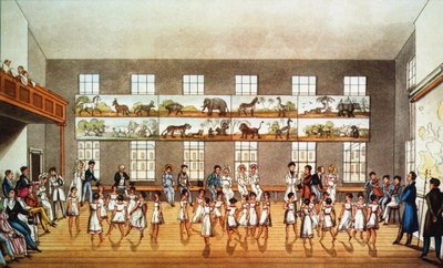 Leçon de danse à la Fondation Robert Owen, New Lanark, 1823 - Unbekannt