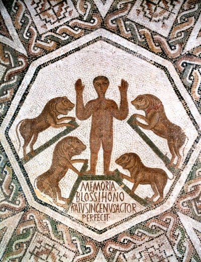 Daniel dans la fosse aux lions, mosaïque romaine de Bordj El Loudi, Tunisie, 5ème siècle après J.-C. - Unbekannt