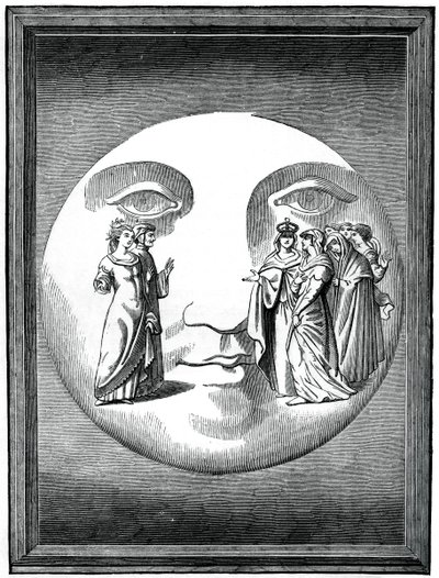 Dante et Béatrice transportés sur la lune, 16ème siècle - Unbekannt