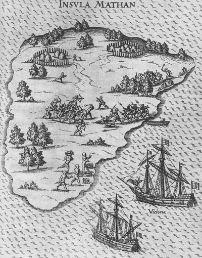 Mort de Magellan sur l