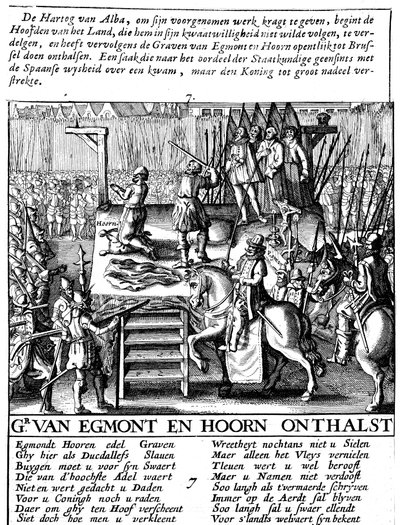 Décapitation du comte Egmont et de Hoorn à Bruxelles pendant la tyrannie espagnole aux Pays-Bas, 1568 - Unbekannt