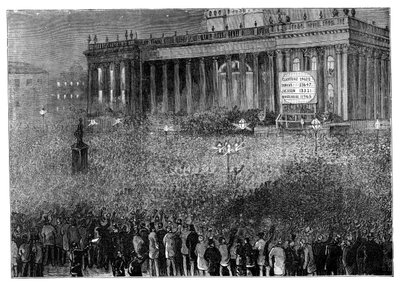 Annonce du résultat du scrutin lors des élections générales, Leeds, West Yorkshire, 1880 - Unbekannt