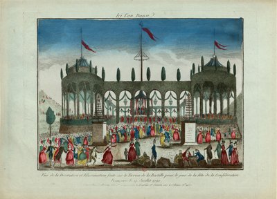 Décoration et illumination de la Bastille pour la fête de la Fédération le 14 juillet 1790 - Unbekannt