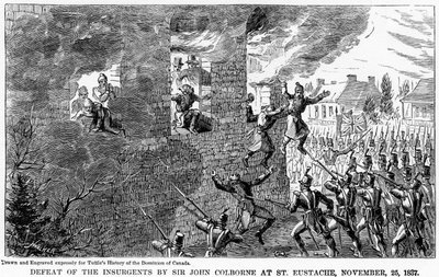Défaite des insurgés par Sir John Colborne à St Eustache, 25 novembre 1837, 1877 - Unbekannt