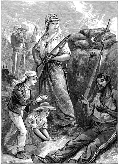 Défense du fort de Futtegurh, révolte indienne, 1857-1859 vers 1895 - Unbekannt