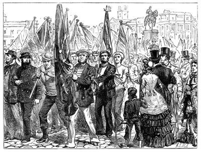 Manifestation de marins, 19e siècle, 1900 - Unbekannt