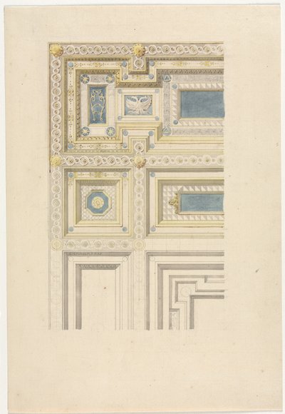 Conception pour plafond ornemental, 19e siècle - Unbekannt