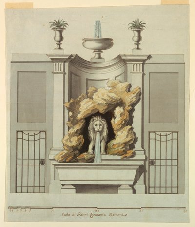 Design pour une fontaine murale - Unbekannt