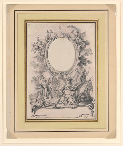 Projet pour le cadre du portrait de Charles III, roi d