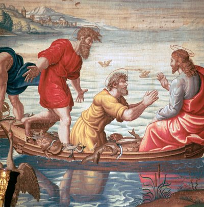 Détail des tapisseries de Mortlake, montrant la pêche miraculeuse, 17ème siècle - Unbekannt