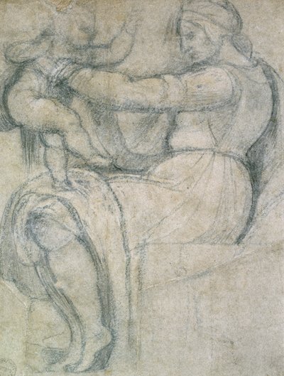 Détail du plafond de la chapelle Sixtine, 1508-1512 - Unbekannt