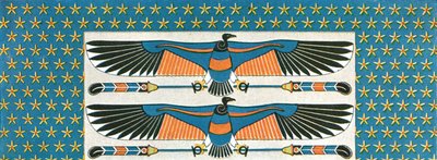 (détail) peinture de plafond dans la tombe de Bekenranef à Saqqarah, Égypte, 1928 - Unbekannt