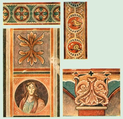 Détail des peintures murales dans l