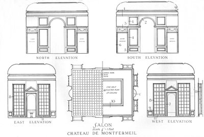 Détails des salons, Château de Montfermeil, Paris, 1924 - Unbekannt