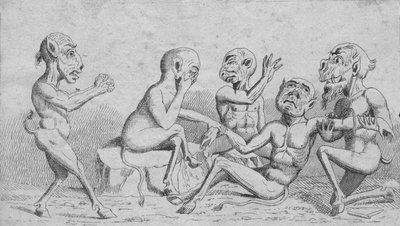 Diables à la maison - Saignée, XIXe siècle - Unbekannt